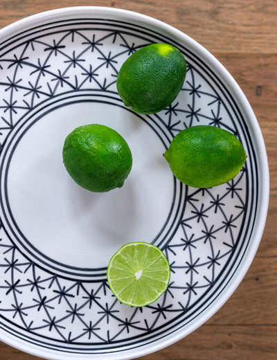 Beautitul modern Tunisian ceramic platter with limes