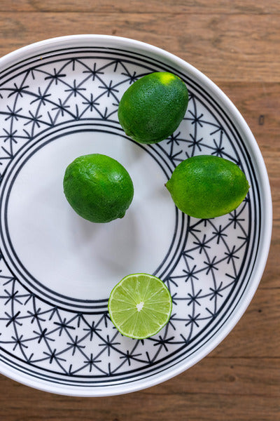 Beautitul modern Tunisian ceramic platter with limes