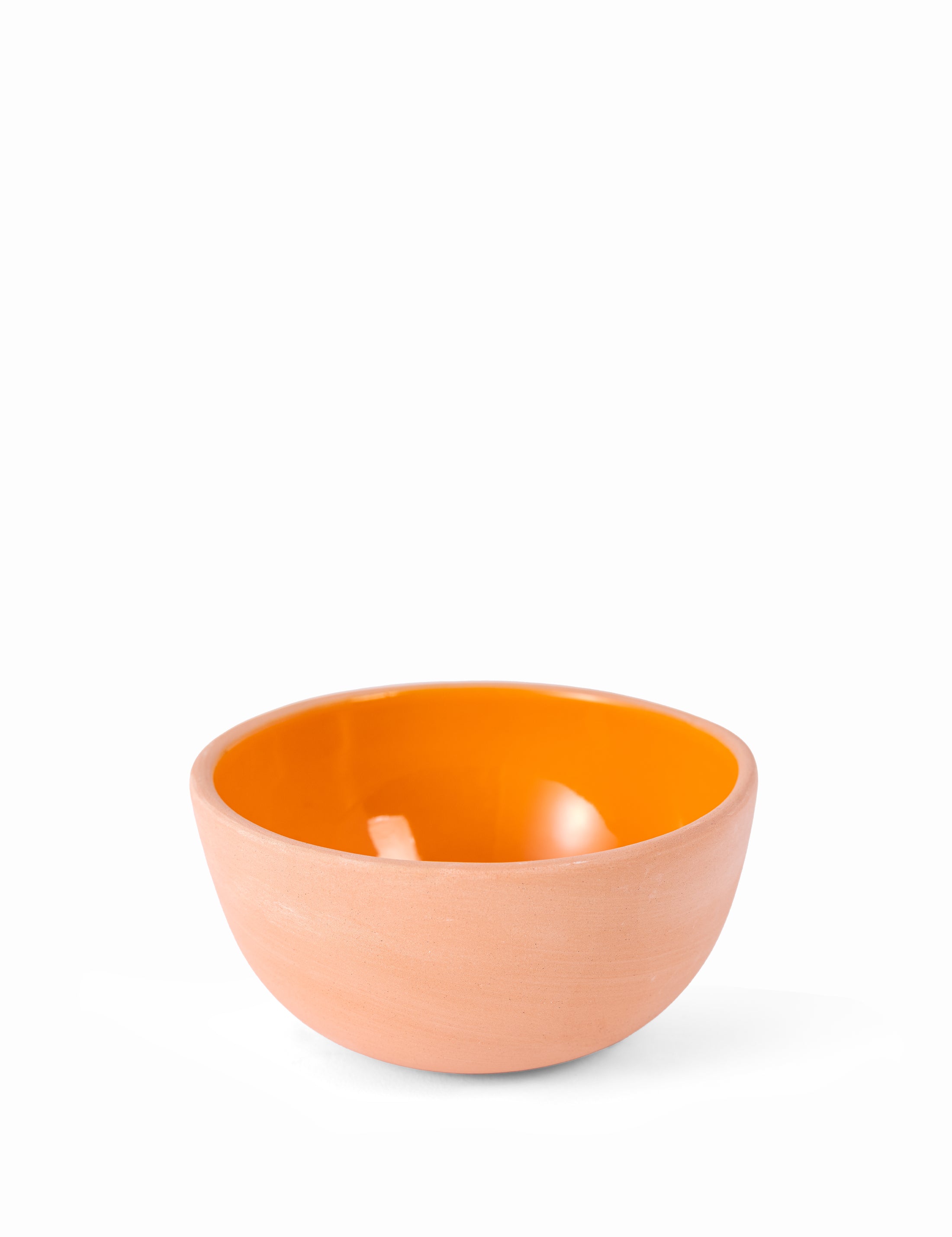 Single Orange Sunset Bowl, handmade Tunisian ceramic