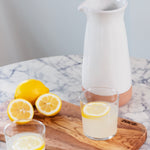 Tunisian ceramic off white pitcher with lemonade