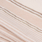 Close up showcasing the stripped cotton of the Hanane Cotton Napkin