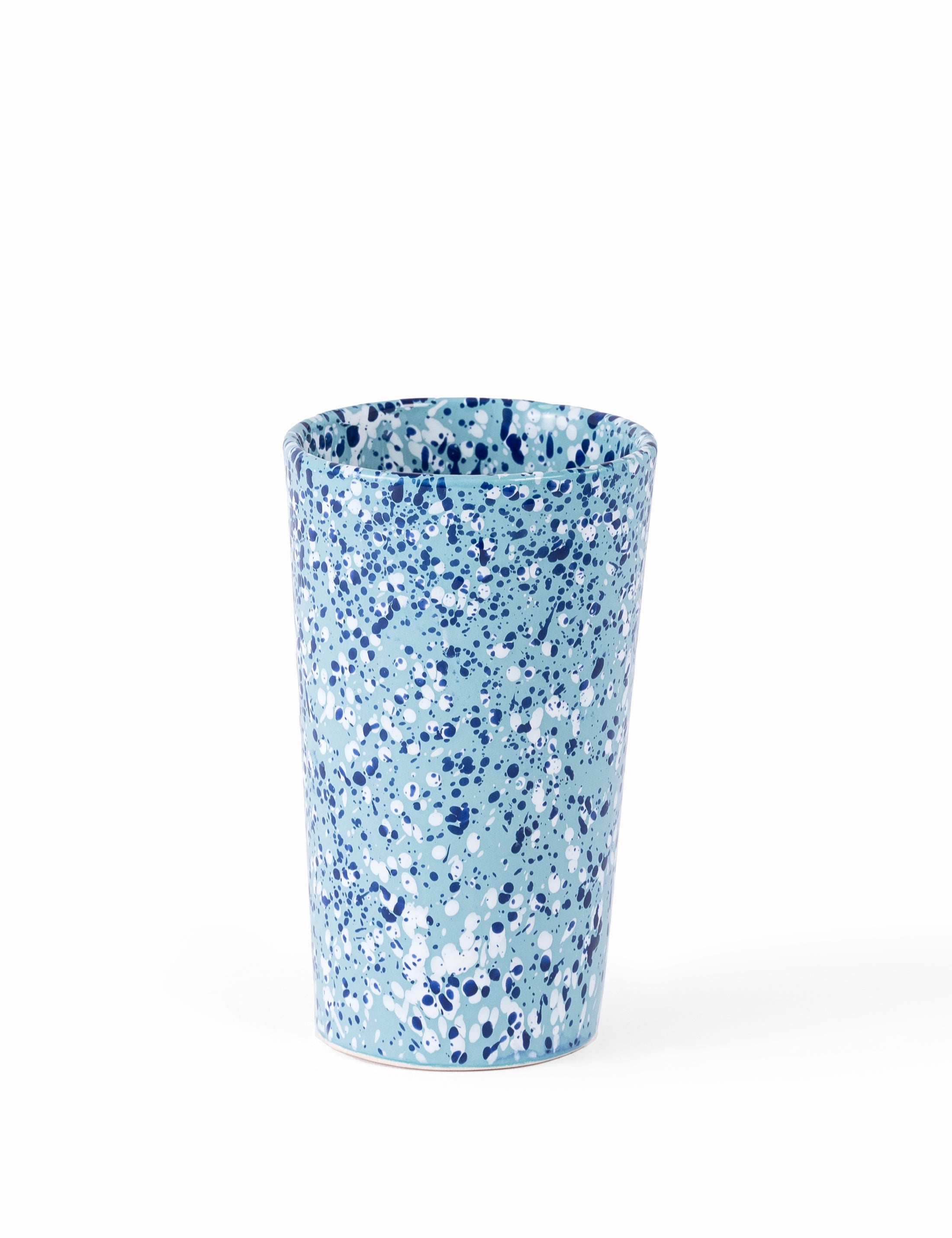 Blue Speckled Tumbler, handmade in Tunisia