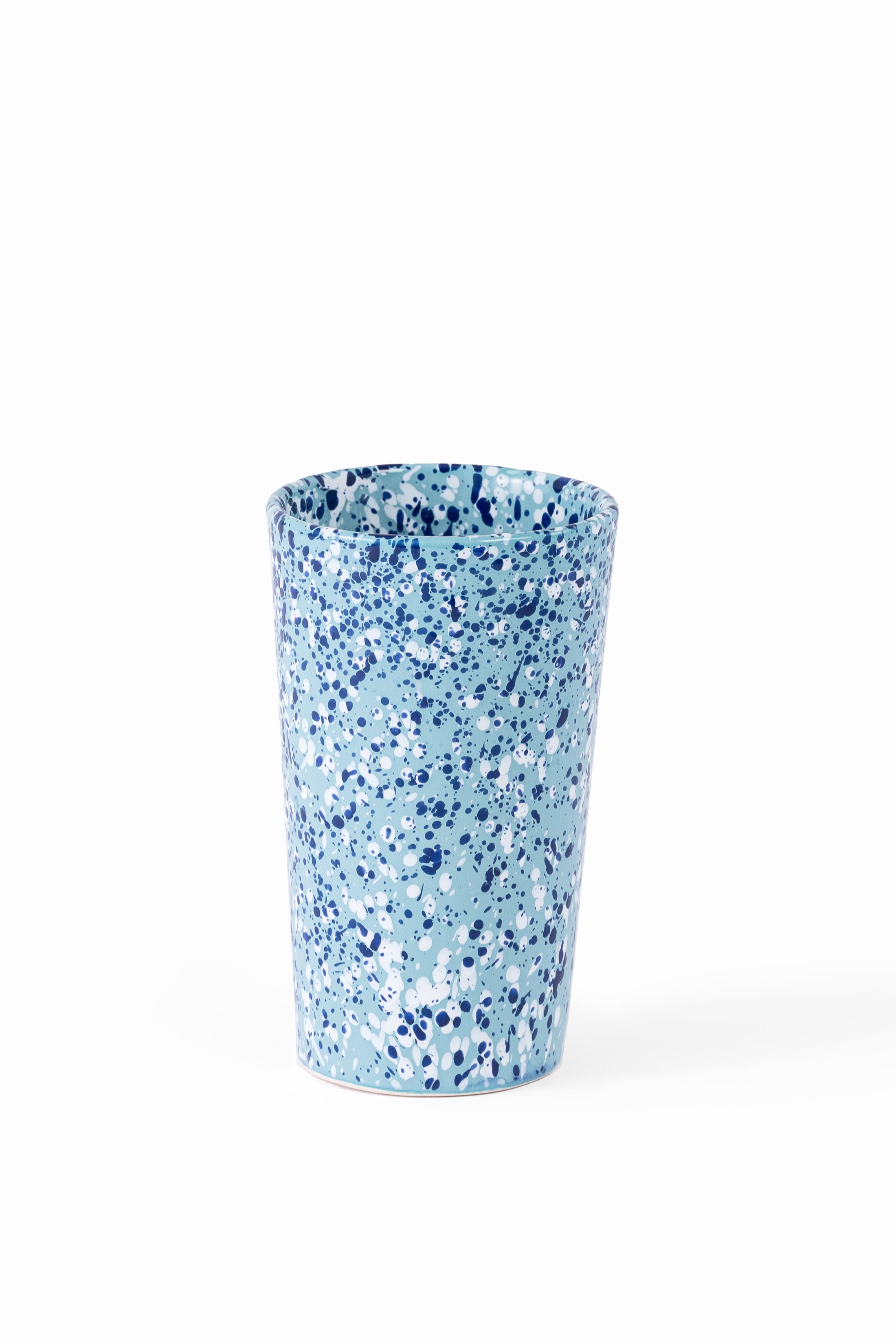 Blue Speckled Tumbler, handmade in Tunisia