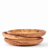 Stack of Dora Wooden plate, olive wood Tunisian artefact